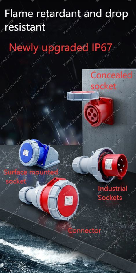 5 pole 63A connector + plug