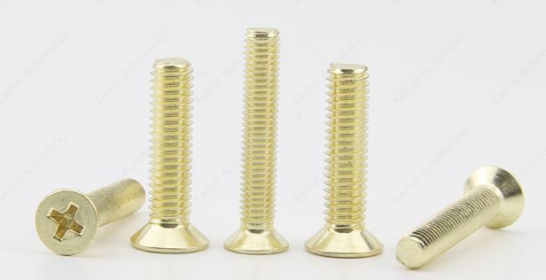 Golden Flat Head Screws M3*9
